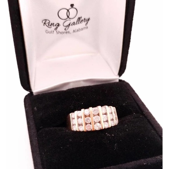 DIAMOND BAND REAL DIAMONDS 10K GOLD Size 6,7,8 - Picture 9 of 12